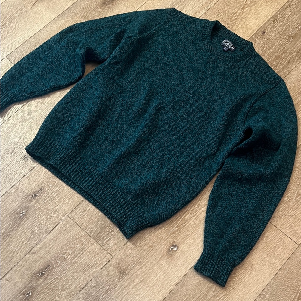 L.L. Bean ~ men's large tall, wool blend, heathered teal sweater